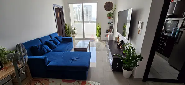 Modern Blue Sofa Set with convertable bed