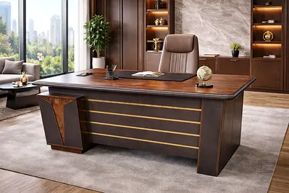 Elegant Executive L Shape Office Desk