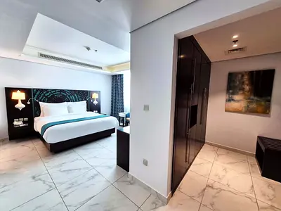 Next to metro Washing machine available Hotel room without kitchen