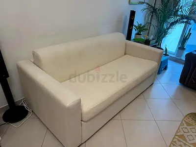 Italian two seater sofa bed with mattress