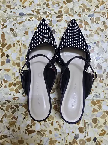 Stylish Black and White Polka Dot Heels
