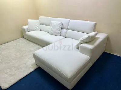 Perfect condition marina home white lshape sofa