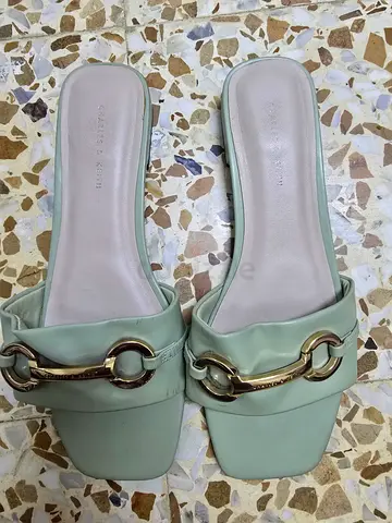 Stylish Green Slip-On Sandals