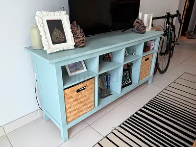 IKEA Tv cabinet, hand painted