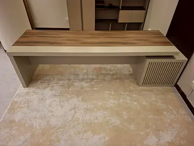 Stylish Beige Office Conference Desk