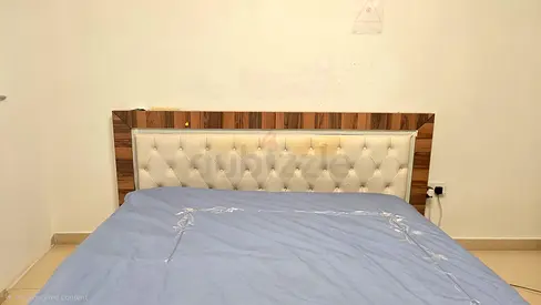 Urgent Selling - King  Size Bed with Elegant Headboard and Mattress