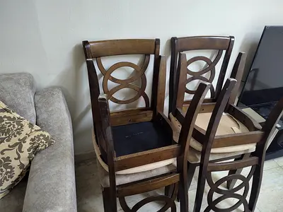 4 wood chairs good price