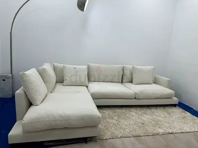 Excellent condition marina home lshape beige sofa
