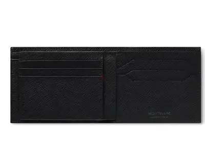 Montblanc Original santorial wallet 6cc 2 view pockets black Brand New