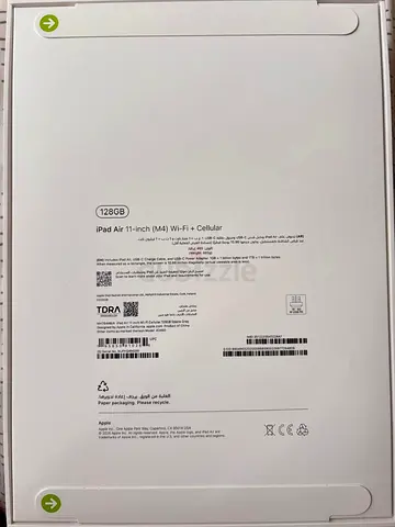 Apple iPad Air 11-inch (M4) Wi-Fi + Cellular 128GB Sealed (unopened). Purchased on 14th March 2026