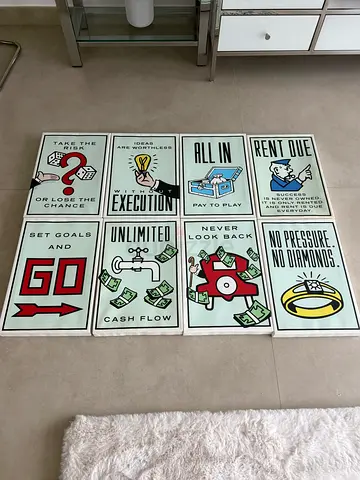 IKONICK Motivational Canvas Set – 8 Pieces