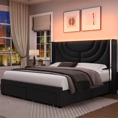 Stylish Black Brand new 200*200 king size bed