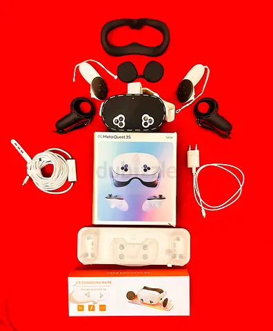 Meta Quest 3s with accessories