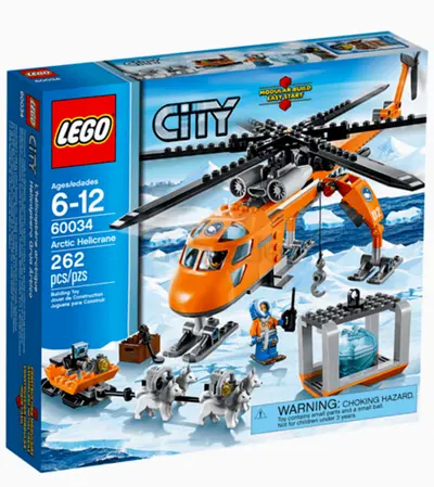 LEGO 60034 City Arctic Helicopter with Dog Sledge