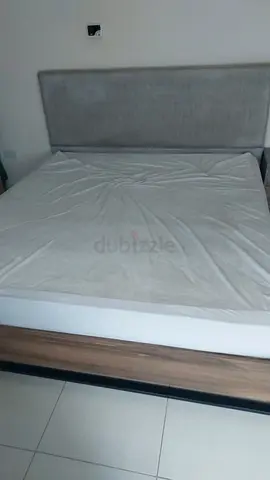 danube home brand King bed with medicated mattress in sharjah al nahda