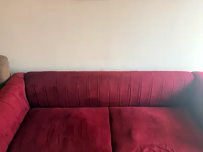 Stylish Red Velvet Sofa -3 seater