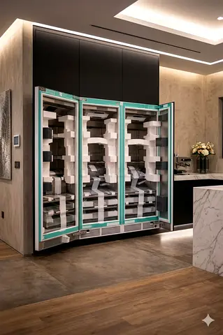 Gaggenau serie 400 Modern Refrigeration and freezer separate 75cm  fully-integrated built-in