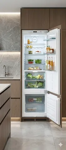 Miele Modern Refrigerator bottom.freezer fridge integrated model built-in