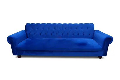 Elegant Blue Velvet 3 seater Sofa
