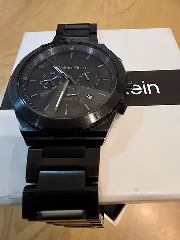 Calvin Klein Mens Black Chronograph Watch
