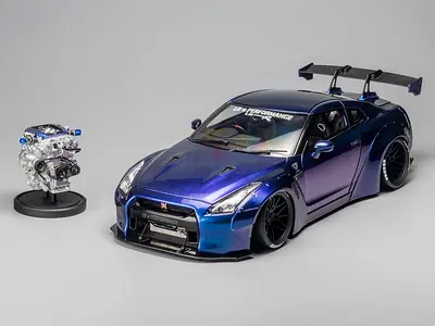 1/18 Nissan GTR LBWK Modified DIECAST MODEL CAR