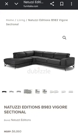 Brand new Natuzzai Edition Lshape sofa