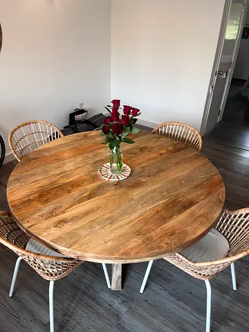 Round Wooden Dining Table