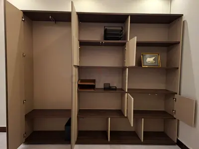 Stylish Office Shelving Unit with Lighting – Modern Office Furniture