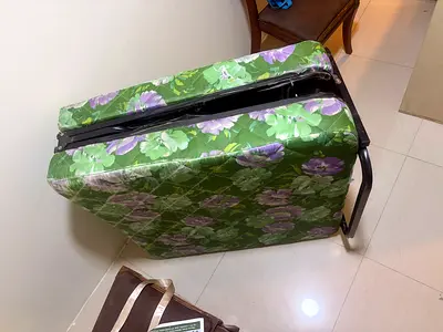 Folding Sofa Bed with Floral Print