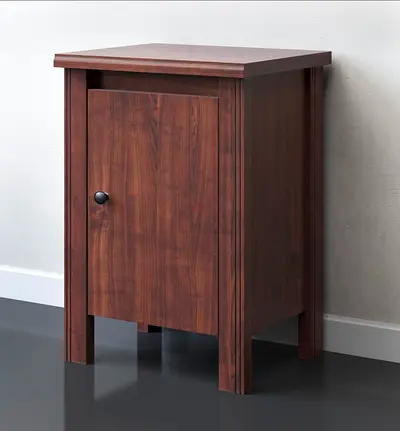 Wooden Nightstand with Door