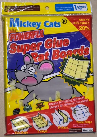 Mickey Cats Super Glue Rat Boards - Effective Pest Control Solution
