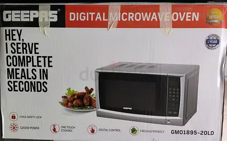 Geepas Digital Microwave Oven - 1200W Power