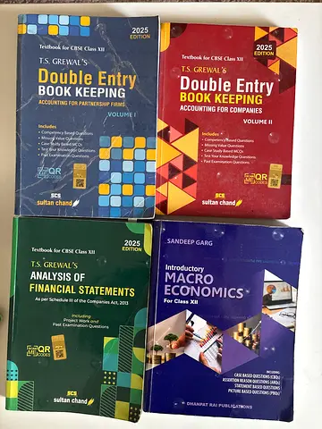 Set of 2025 CBSE Economics and Bookkeeping Textbooks