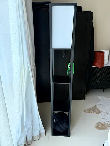 Shelf with lamp