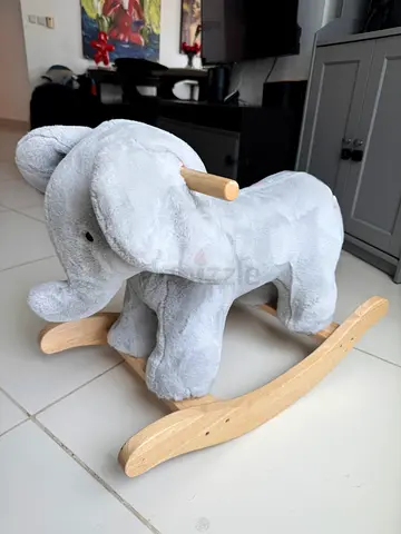 Elephant Critter Plush Nursery Rocker