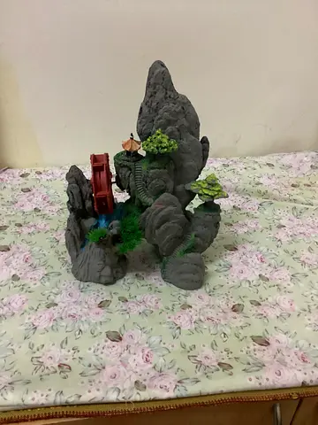 Giant mountain decoration for fish aquarium space for oxygen pump tube air pump for sale