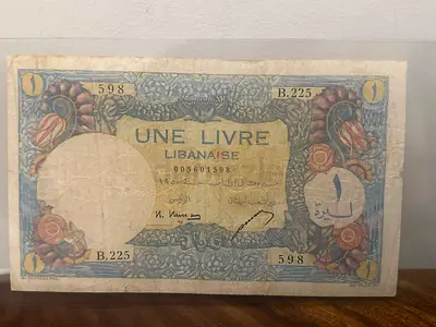Rare Vintage 1 Lira Banknote