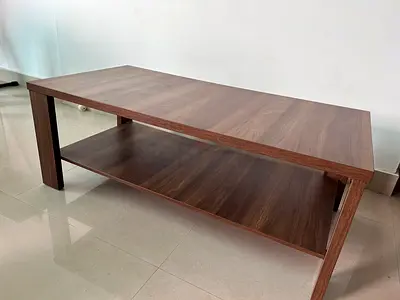 Modern Wooden Coffee Table with Shelf