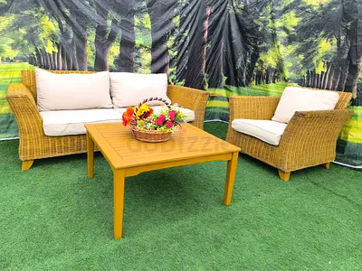 Natural Rattan Outdoor Garden Sofa Set