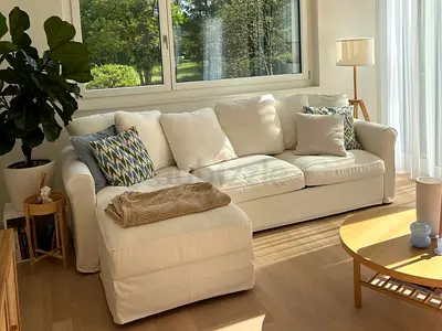 Ikea gronlid L shape sofa bed with mattress