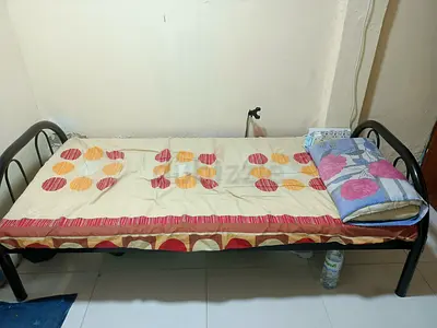 Simple Bed Frame with Bedding