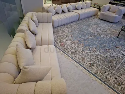 Stylish Beige Modular Sofa Set + armchair