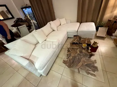 Cratebarrel lshape sofa without footstool