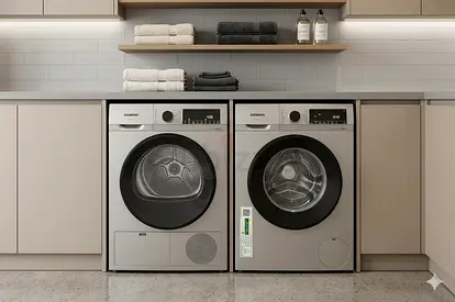 Siemens iq300 9 kg washer and 9 kg dryer separate set sliver colours