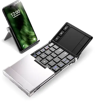 iClever Folding Bluetooth Keyboard - Silver