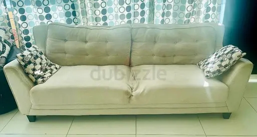 Comfortable Beige Sofa 7 Seater (3+2+2)