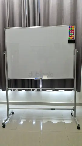 Mobile white and black board 48x36 doublesided with erasers, markers, chalks and magnets
