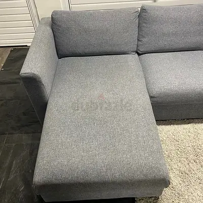 Dark grey ikea vimle lshape sofa bed