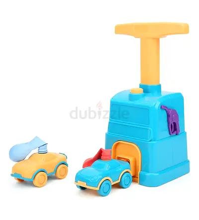 Colorful Toy Balloon Car Playset with Two Cars, stickers and Pack of Balloons