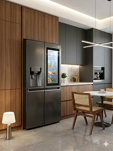 LG Slim French Door Refrigerator MattBIack InstaView GR-X29FTQKL 4 door style